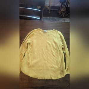 LOFT Mustard Knit Top